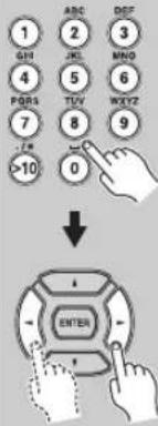 1 ABC DEF 2 3 GHJ JKL MNO 4 5 6 PGRS TUV WXYZ 7 8 9 >10 0 ↓ ENTER