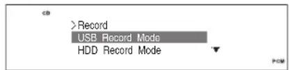 Record USB Record Mode HDD Record Mode