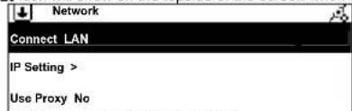 Network Connect LAN IP Setting > Use Proxy No