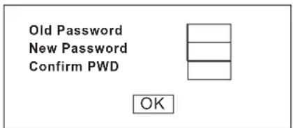 Old Password New Password Confirm PWD OK