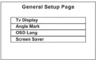 General Setup Page Tv Display Angle Mark OSD Lang Screen Saver