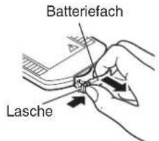 Batteriefach Lasche