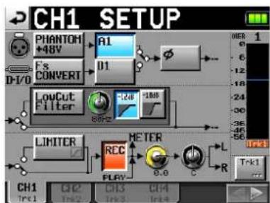 CH1 SETUP PHANTOM +48V F.S. CONVERT A1 U1 0IEB 1 6 - - - - - - - - - - - - - - - - - - - - - - - - - - - - - - - - - - - - - - - - - - - - - - - - - - - - - - - - - - - - - - - - - - - - - - - - - - - - - - - - - - - - - - - - - - - - - - - - - - - - - L R L METER REC PLRY 0.0 Trk1 Ch1 Trk1 Ch2 Trk2 Ch3 Trk3 Ch4 Trk4
