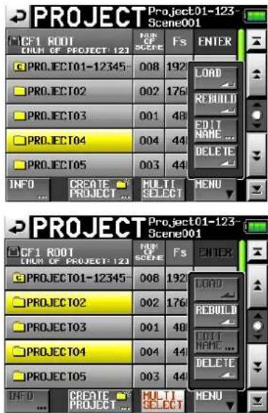 PROJECT Project01-123- Scene001 CF1 ROOT FROM OF PROJECT: 123 PROJECT01-12345 PROJECT02 PROJECT03 PROJECT04 PROJECT05 INFO CREATE MULTI MENU PROJECT Project01-123- Scene001 CF1 ROOT FROM OF PROJECT: 123 PROJECT01-12345 PROJECT02 PROJECT03 PROJECT04 PROJECT05 INFO CREATE MULTI MENU SCALE F5 SCSCE FS ENTER LOAD REBUILD EDIT NAME ... DELETE