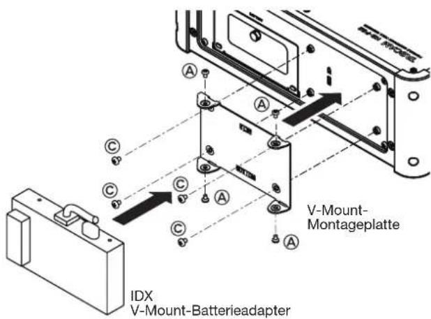 V-Mount-Montageplatte IDX V-Mount-Batterieadapter