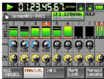 TASCAM HS-P82 - ⑫ Schaltfläche PAN/LVL - 1