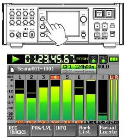 Scene001-T001 CF 1 124h00n SOLD REC TRACKS PAN/LVL INFO Mark List Manual Locate
