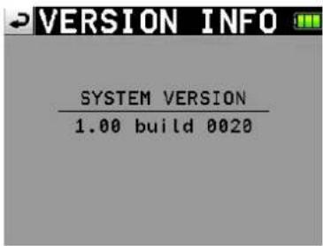 VERSION INFO SYSTEM VERSION 1.00 build 0020