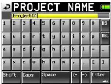 PROJECT NAME Project01 1 2 3 4 5 6 7 8 9 0 BS q w e r t y u i o p DEL a s d f g h j k l - _ z x c v h n m , . [ ] Shift Caps Space <- -> Enter
