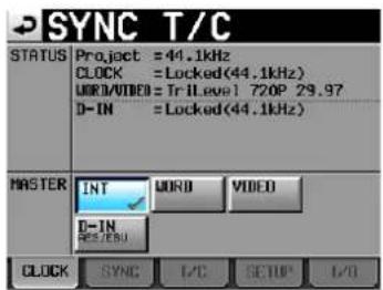 TASCAM HS-2 - Tippen Sie auf das Feld SYNC. - 1