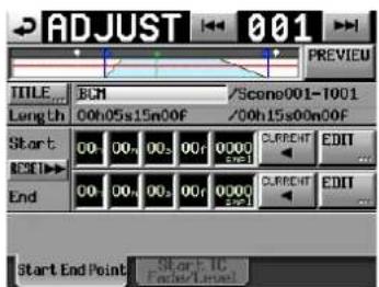 TASCAM HS-2 - Die Timecodeposition der Wiedergabe ändern - 1