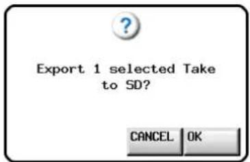 TASCAM HS-2 - Einen Take exportieren - 2