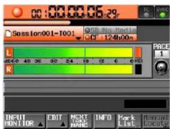 Session001-T001 RGB: No Media LGF: 124h00n PAGE 1 INPUT HONITOR EDIT NEXT NAME INFO Mark List Manual Locality