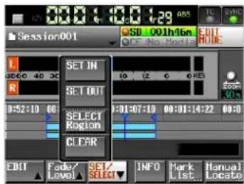 TASCAM HS-2 - Die Marken für den Anfangs- und den Endpunkt entfernen - 1