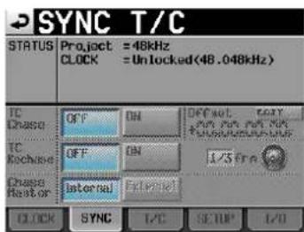 TASCAM HS-2 - Die Registerkarte SYNC - 2