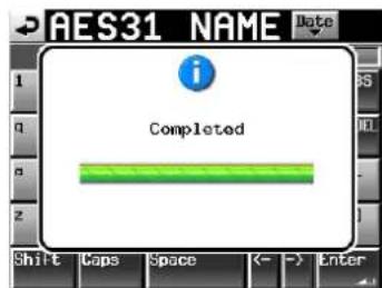 TASCAM HS-2 - AES31-Editierinformationen unter anderem Namen speichern - 3