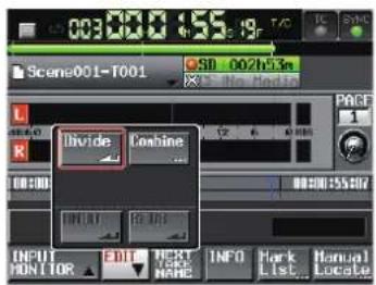 TASCAM HS-2 - Einen Take teilen (Divide) - 2