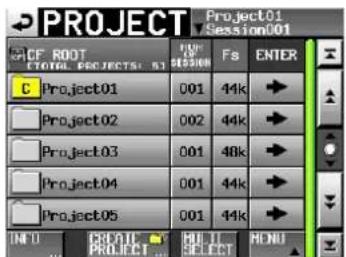 PROJECT Project01 Session001 CF ROOT TOTAL PROJECTS: 51 C Project01 001 44k Project02 002 44k Project03 001 48k Project04 001 44k Project05 001 44k INDI CREATE SELECT MONU PROJECT
