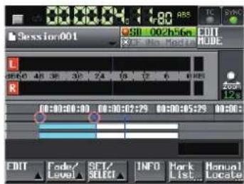 TASCAM HS-2 - Den Endpunkt der Zwischenmischung festlegen - 1