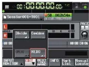 TASCAM HS-2 - Tippen Sie auf die Schaltfläche E DIT - 1