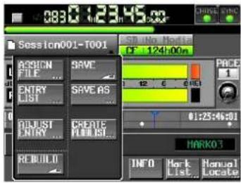 TASCAM HS-2 - ■Im Wiedergabelistenmodus - 1