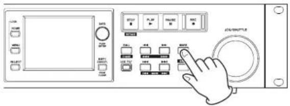 TASCAM HS-2 - ■Eine Marke von Hand setzen - 1