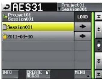 AES31 Project01 Session001 Session001 2011-03-30 INFO CRETE NESC1 MENU