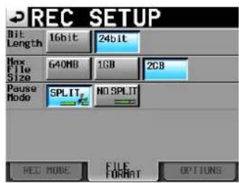 TASCAM HS-2 - Drücken Sie die MENU-Taste. - 4