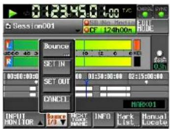 TASCAM HS-2 - ⑲ Schaltfläche BOUNCE I/O - 1