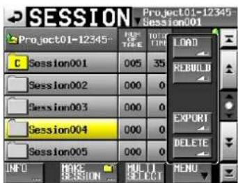 SESSION Project01-12345 Session001 Session001 Session002 Session003 Session004 Session005 Project01-12345 Session001 Session002 Session003 Session004 Session005 File TIME 10:17:00 LOAD 35 REBUILD 0 0 0 0 0 0 0 0 0 0 0 0 0 0 0 0 0 0 0 0 0 0 0 0 0 0 0 0 0 0 0 0 0 0 0 0 0 0 0 0 0 0 0 0 0 0 0 0 0 0 INFO MAKE SESSION PULL SELECT MENU