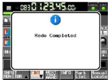 TASCAM HS-2 - Tippen Sie auf REDO. - 1