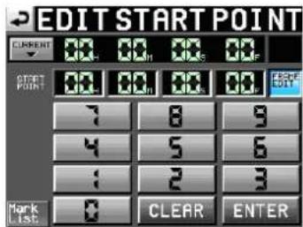 TASCAM HS-2 - Die Start-/Endzeit der Wiedergabe ändern (Direkteingabe) - 1