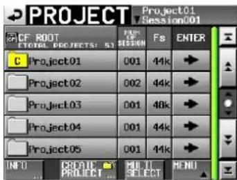 PROJECT Project01 Session001 CF ROOT TOTAL PROJECTS: 57 FROM F5 F5 DESIGN Fs ENTER C Project01 001 44k Project02 002 44k Project03 001 48k Project04 001 44k Project05 001 44k AUTO SELECT MENU