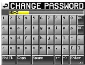 CHANGE PASSWORD HS-2 1 2 3 4 5 6 7 8 9 0 BS a w e r t y u i o p M a s d f g h j k l - _ z x c v b n n , - [ ] Shift Caps Space <- -> Enter