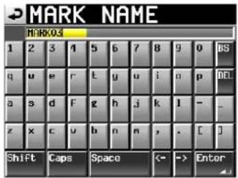 MARK NAME MARK03 1 2 3 4 5 6 7 8 9 0 BS g u e r t y u i n p DFL a s d F g h j k l - _ z x c v h n n , . [ ] Shift Caps Space <- -> Enter