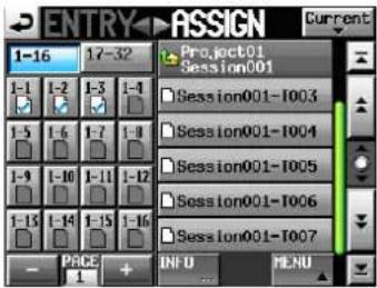 ENTRY ASSIGN Current 1-16 17-32 Project01 Session001 1-1 1-2 1-3 1-4 Session001-T003 1-5 1-6 1-7 1-8 Session001-T004 1-9 1-10 1-11 1-12 Session001-T005 1-13 1-14 1-15 1-16 Session001-T006 Session001-T007 Price INFO FILEND