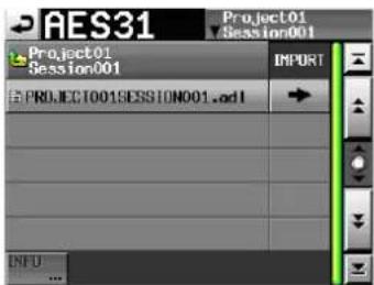AES31 Project01 Session001 Project01 Session001 IMPORT PROJECT001SESSION001.adl INFU