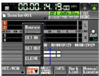 TASCAM HS-4000 - Den Startpunkt der Zwischenmischung festlegen - 1