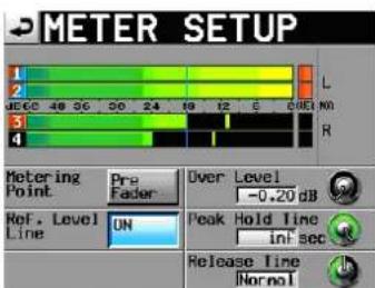 TASCAM HS-4000 - Pegelanzeigen konfigurieren (METER SETUP-Seite) - 4