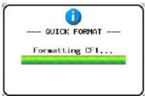 — QUICK FORMAT — Formatting CF1...