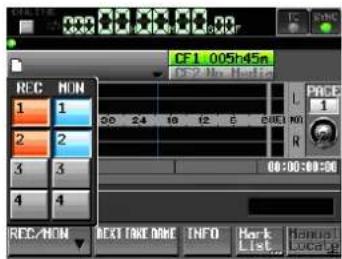 00:00:00 1 00:00:00 1 1 2 2 3 3 4 4 REC: HON 00:00:00:00 CF1 005t-45m 1 PACE 1 R 00:00:00:00 REC/HON NEXT TAKE NAME INFO Her k Elet Manual Lucat