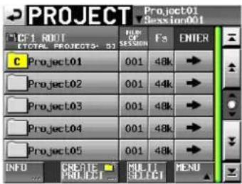 PROJECT Project01 ETOTAL PROJECTS 03 C Project01 001 48k Project02 001 44k Project03 001 48k Project04 001 48k Project05 001 48k INFO CREATE MULTI MENU PROJECT