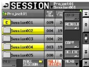 SESSION Project01 Project01 C Sess lon001 009 2 Sess lon002 004 19 Sess lon003 004 20 Sess lon004 003 19 Sess lon005 000 0 INFO MIKE MULTI MENU SESSION OFFICE