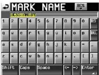 MARK NAME BCKSTANLEY 1 2 3 4 5 6 7 8 9 0 BS g w e r t y u i o p DEL a s d f g h j k l - _ z x c v b n n , . [ ] Shift Caps Space <= -> Enter