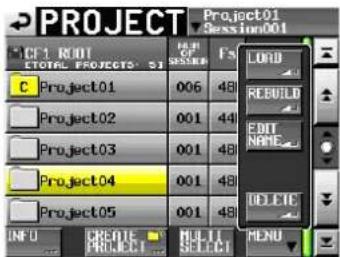 PROJECT Project01 Session001 C:\CF1 ROOT TOTAL PROJECTS 51 C Project01 006 48 Project02 001 44 Project03 001 48 Project04 001 48 Project05 001 48 INFO CREATE PROJECT MULTI SELECT MENU