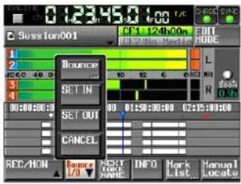 TASCAM HS-4000 - ⑳ Schaltfläche Bounce I/O - 1