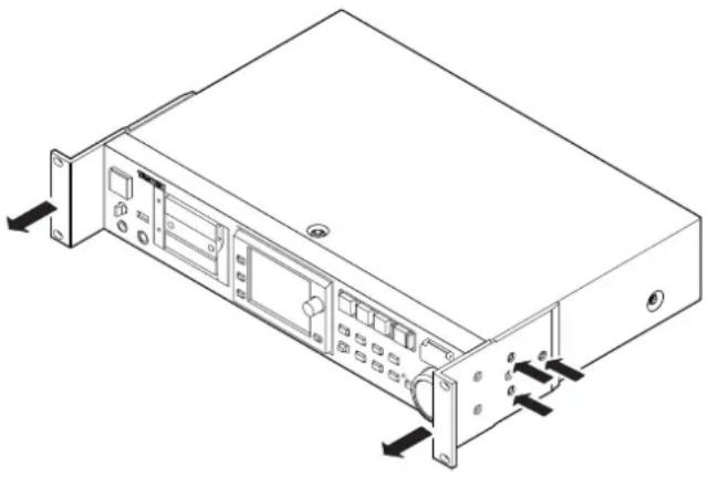 TASCAM HS-4000 - Das Gerät in einen Gestellschrank oder ein Rack einbauen - 2