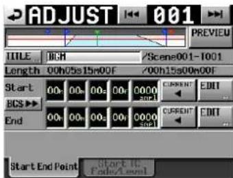 TASCAM HS-2000 - Die Timecode-Startzeit der Wiedergabe ändern - 1