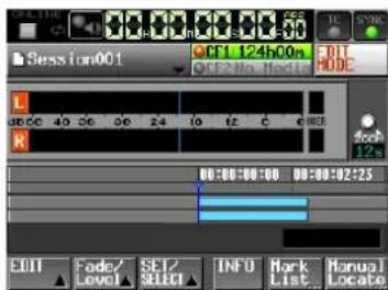 TASCAM HS-2000 - Tippen Sie auf die Schaltfläche EDIT MODE, um die Editierfunktionen zu aktivieren. - 1