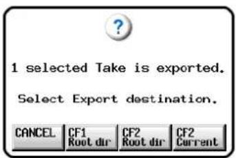 TASCAM HS-2000 - Einen Take exportieren - 2